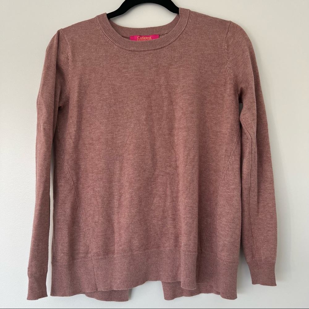 Catherine Malandrino Pink Sweater with Bows in the Back, XS